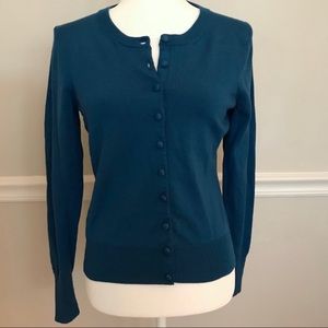 Banana Republic Merino Wool Cardigan Small Teal
